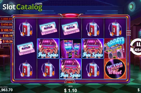 Free Spins Win Screen. The Funky Boombox slot