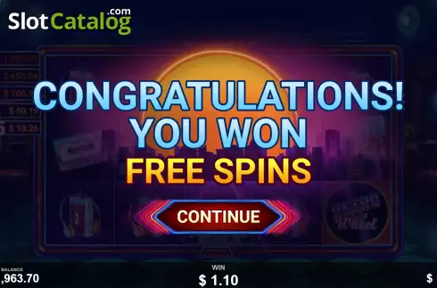 Free Spins Win Screen 2. The Funky Boombox slot