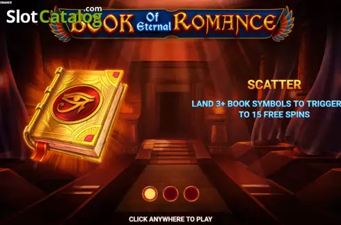 Start Screen. Book of Eternal Romance slot