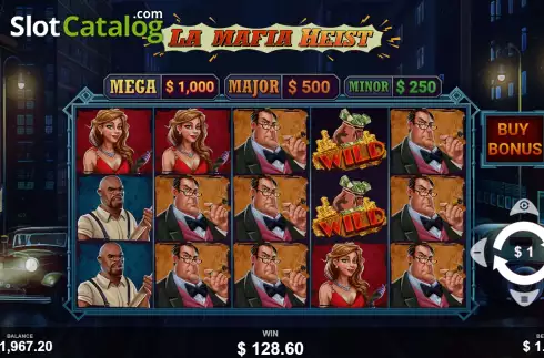 Game Screen. La Mafia Heist slot