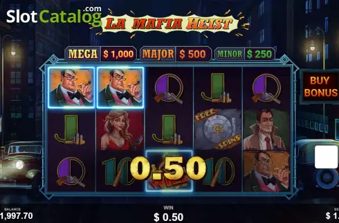 Win Screen. La Mafia Heist slot