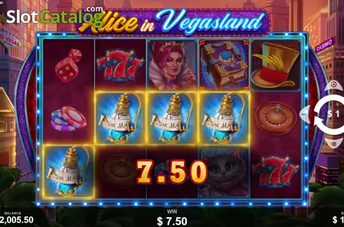 Win Screen 2. Alice in Vegasland slot
