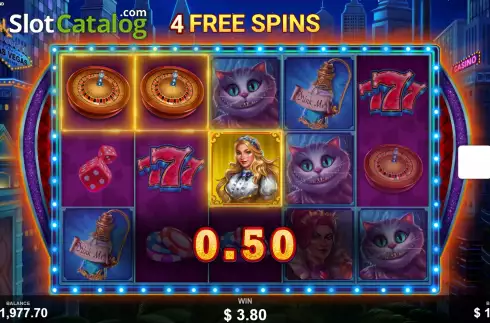 Bildschirm7. Alice in Vegasland slot