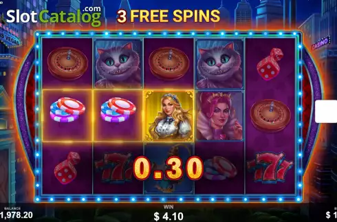 Bildschirm8. Alice in Vegasland slot