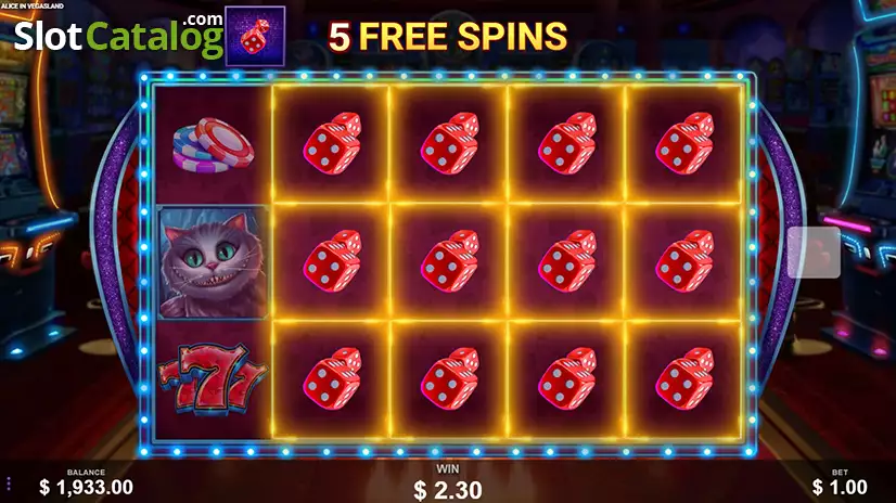 Alice in Vegasland Expanding Wilds Free Spins