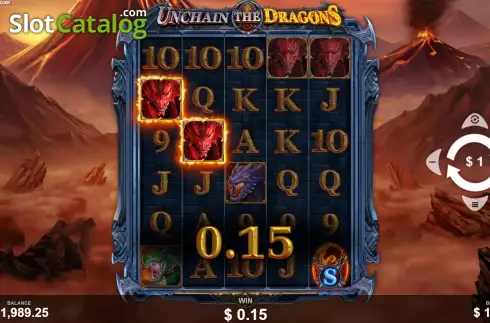 Win Screen. Unchain The Dragons slot