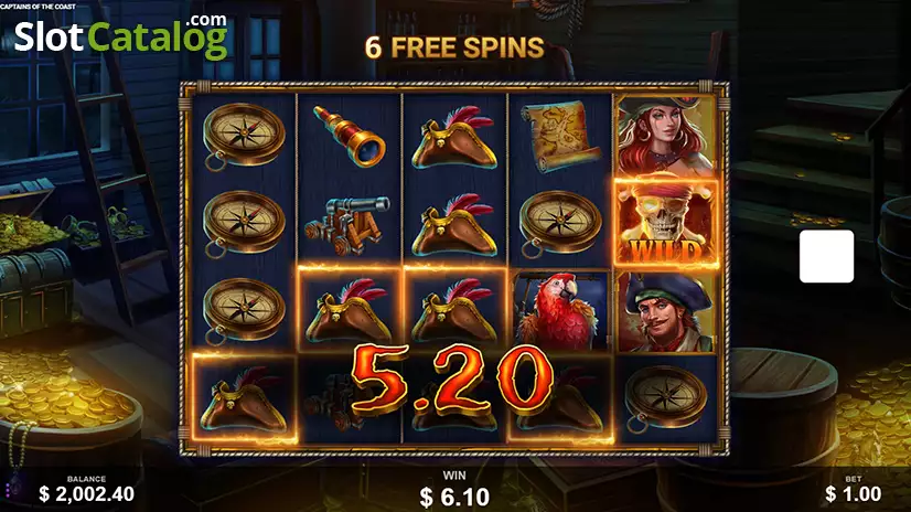 Captains of the Coast Free Spins