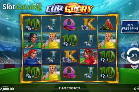 Game Screen. Cup Glory slot