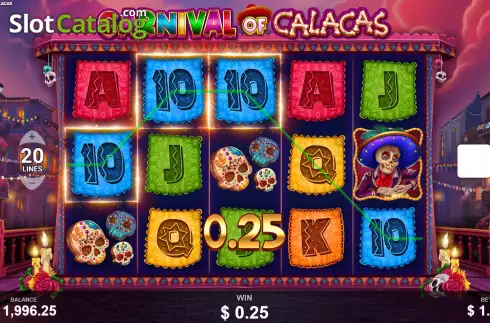 Skärmdump4. Carnival of Calacas slot