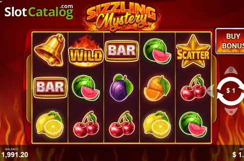 Game Screen. Sizzling Mystery slot