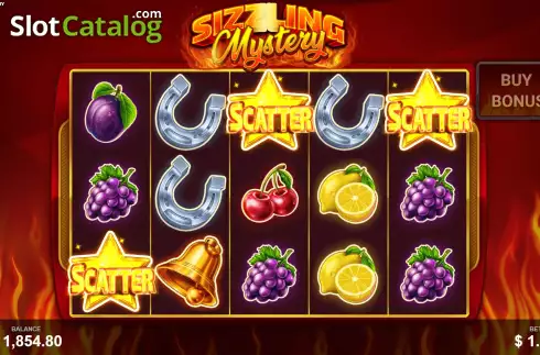 Free Spins Win Screen. Sizzling Mystery slot
