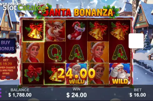 Win screen. Santa Bonanza slot