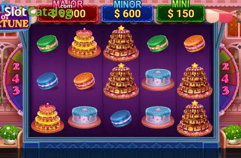 Game screen. Cakes of Fortune slot