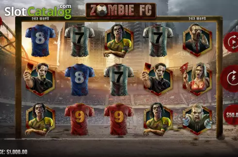 Reel Screen. Zombie FC slot