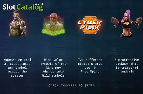 Start Screen. Cyberpunk City slot