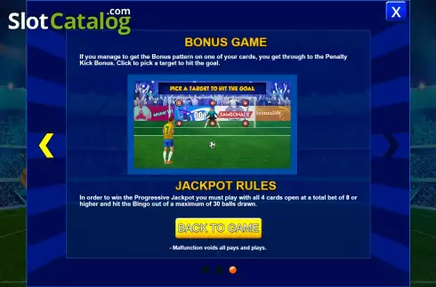 Bildschirm8. Bingo Goal slot