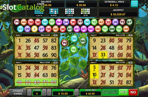 Win Screen 4. Amazonia Bingo slot