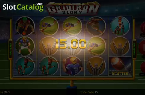 Win Screen. Gridiron Glory slot