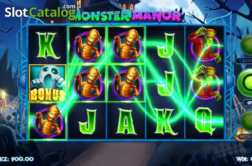 Win Screen. Monster Manor slot