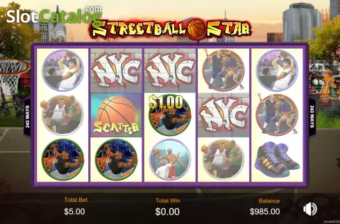Win Screen. Streetball Star slot