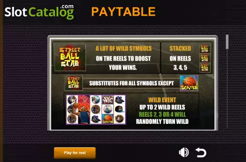 Bildschirm7. Streetball Star slot