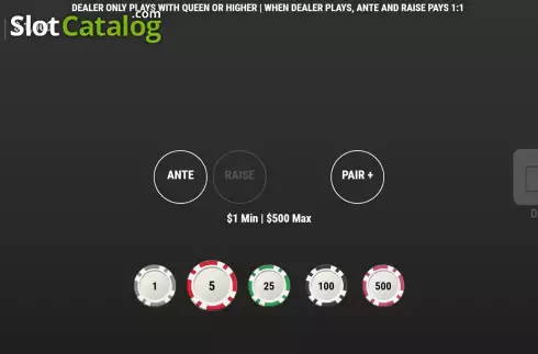 Start Screen. Tri Card Poker (Woohoo) slot