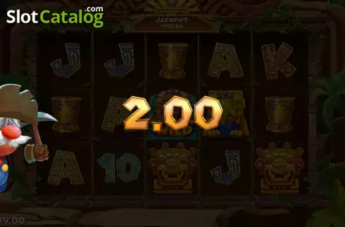 Win screen. Gold Rush Gus and The City of Riches slot