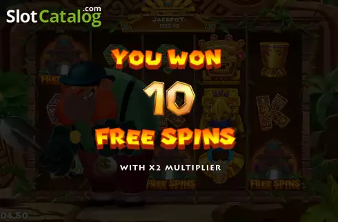 Free Spins screen 3. Gold Rush Gus and The City of Riches slot