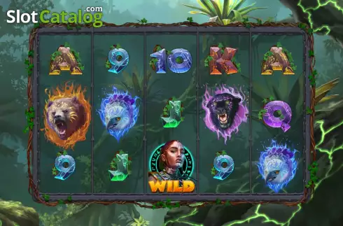 Game screen. Mystic Wilds slot
