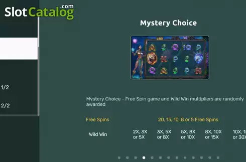 Game Features screen 3. Mystic Wilds slot