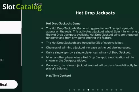 Game Features screen 4. American Jet Set Hot Drop Jackpots slot