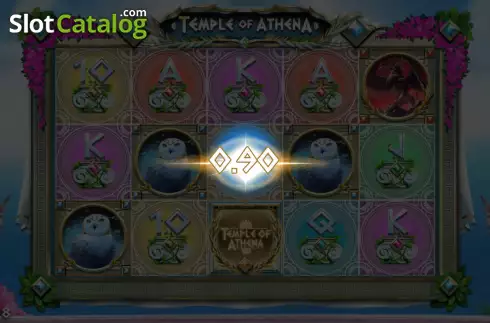 Win screen. Temple of Athena slot