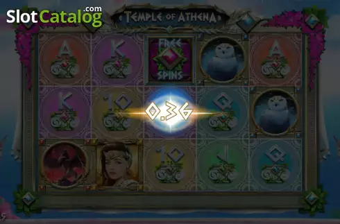 Win screen 2. Temple of Athena slot