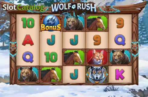 Game screen. Wolf Rush slot