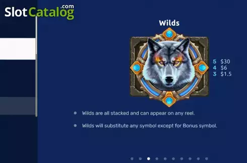 Game Features screen 2. Wolf Rush slot