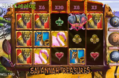 Reels screen. Savannah Treasures slot