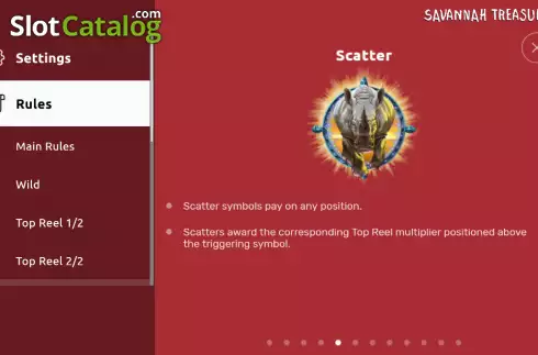 Scatter screen. Savannah Treasures slot