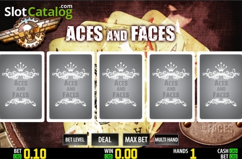 Reels screen. Aces And Faces HD slot