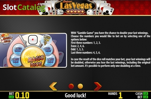 Paytable 2. Super Las Vegas HD slot