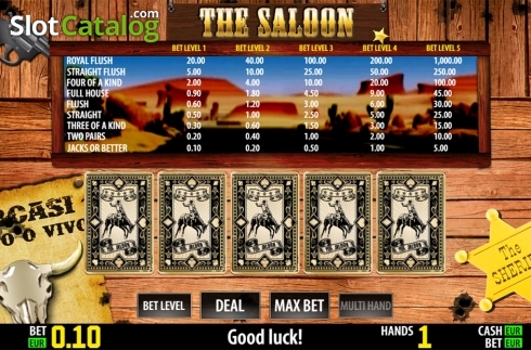Skärmdump2. The Saloon HD slot