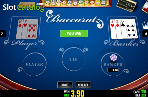 Win screen 1. Baccarat Pro (Play Labs) slot