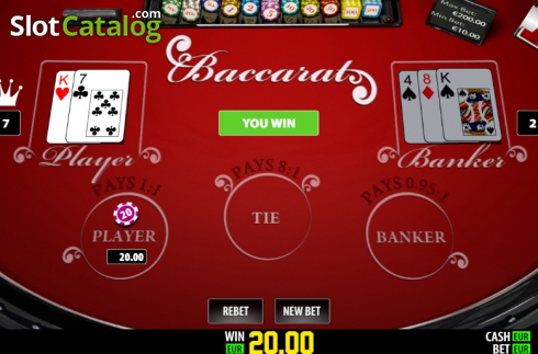 Win screen 1. Baccarat Privee (Play Labs) slot