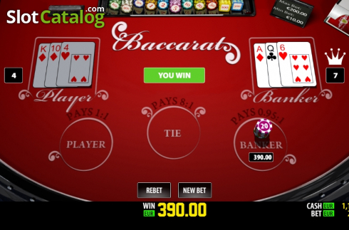 Win screen 3. Baccarat Privee (Play Labs) slot