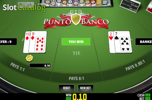 Win screen 2. Punto Banco (Play Labs) slot
