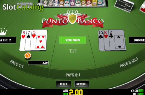 Win screen 3. Punto Banco (Play Labs) slot