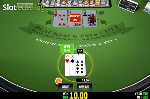 Win screen 3. BlackJack Single (Play Labs) slot