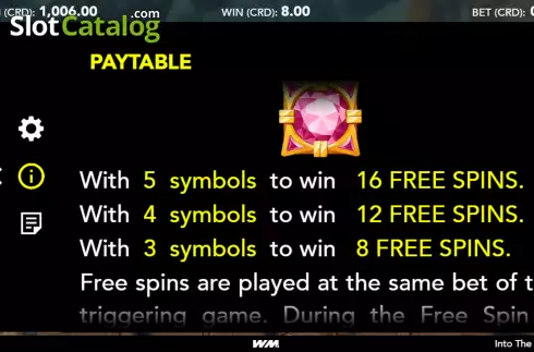 Free Spin Feature screen. Into The Wilds slot