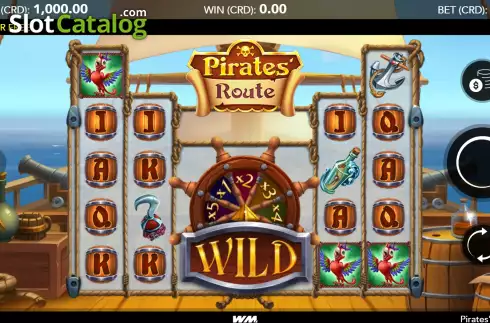 Game screen. Pirates' Route slot