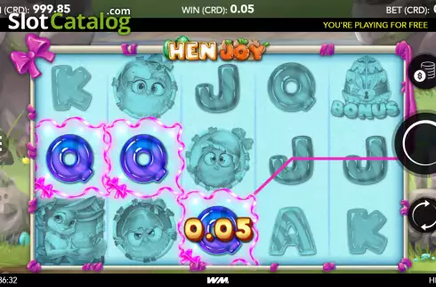 Win screen. HENjoy slot