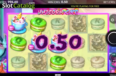 Win screen 2. Unicorn Café slot